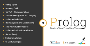 Prolog - Personal Creative Blog WordPress Theme