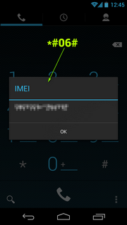 IMEI number: *#06#
