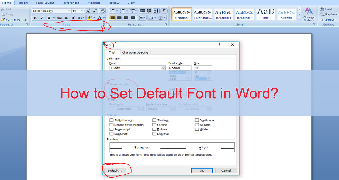 How to Set Default Font in Word